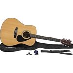 Yamaha GIGMAKER DLX GigMaker Deluxe, Solid-Top Acoustic Guitar package, Natural